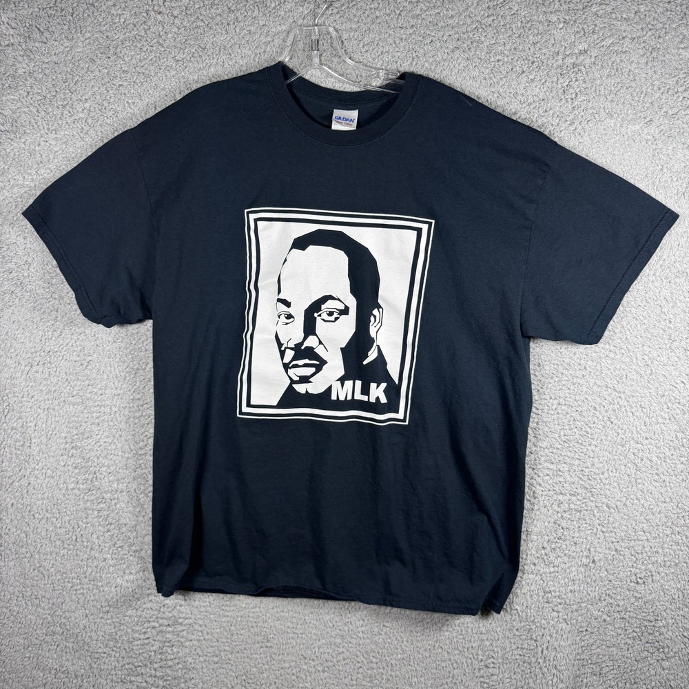 Gildan Martin Luther King Jr MLK Graphic T-Shirt Black XL Mens Short Sleeve Tee